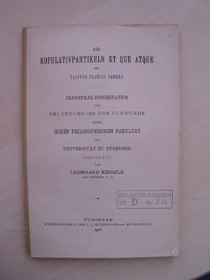 Die Kopulativpartikeln et, que, atque bei Tacitus, Plinius, Sebeka.