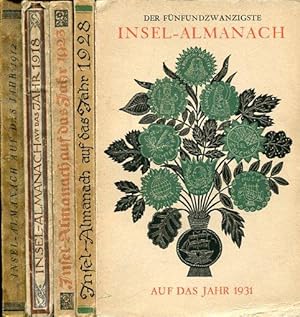 Insel-Almanach (Sammlung, Konvolut): 5 versch. Jahrgänge.