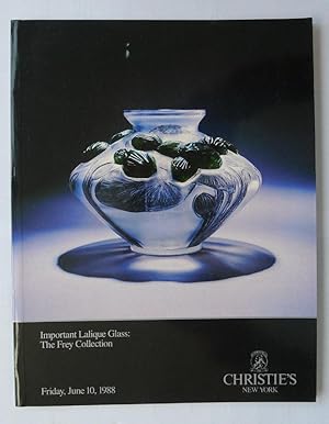 Seller image for Important Lalique Glass. The Frey Collection. Christie's New York, June 10, 1988. for sale by Roe and Moore