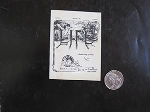 Life. Vol.1, no.1. January 4, 1883. [Issued Every Thursday, Ten Cents a Copy]