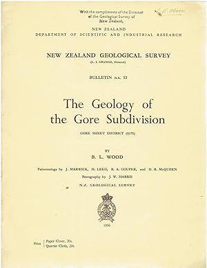 The Geology of the Gore Subdivision. Gore Sheet District (S170). New Zealand Geological Survey Bu...