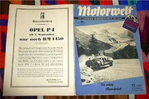 Motorwelt, Die Illustrierte Halbmonatsschrift Des DDAC. 17. Heft, 1936, Anfang September, 33. Jah...