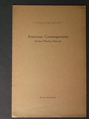 Seller image for American Contemporaries: Stephen Moulton Babcock for sale by Bookworks [MWABA, IOBA]