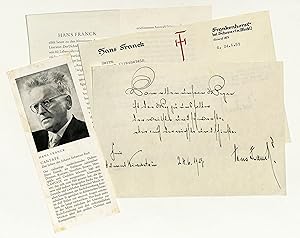 Seller image for Eigenh. Albumblatt mit U. sowie masch. Begleitbrief mit eigenh. U. for sale by Eberhard Kstler Autographen&Bcher oHG