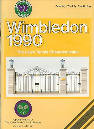 Seller image for Wimbledon 1990 Official Souvenir Programme: The Lawn Tennis Championships Upon the Lawns of the All England Club Wimbledon Saturday 7th July Twelfth Day for sale by Little Stour Books PBFA Member