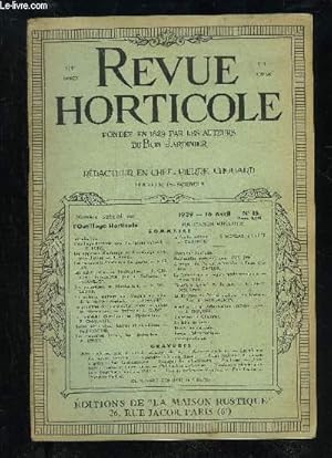 Seller image for LA REVUE HORTICOLE 1939 N 16 - Introduction.L'outillage horticole pour les faons culturales. R. PONS.Les appareils d'arrosage et d'pandage d'engrais dissous.   R. PONS.Les instruments d'entretien des gazons.   F. LE LAY.Les pulvrisateurs en Horticultu for sale by Le-Livre