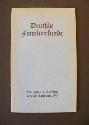 Image du vendeur pour Deutsche Familienkunde - Lese- und Arbeitsstoffe mis en vente par Antiquariat Strter