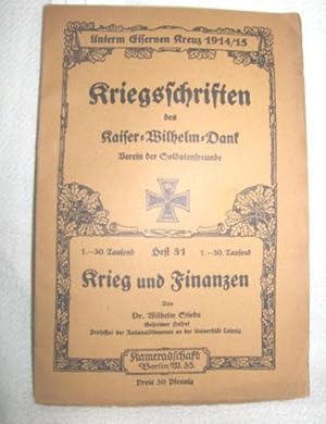 Seller image for Krieg und Finanzen for sale by Antiquariat Zinnober