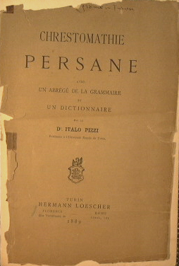 Bild des Verkufers fr Chrestomathie Persane avec un Abrg de la Grammaire et un Dictionnaire. zum Verkauf von Antica Libreria Srl