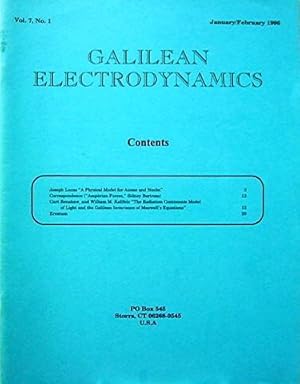 Galilean Electrodynamics Volume 7 No's 1-6 (6 issues)