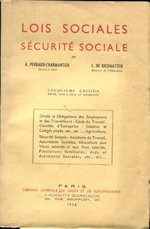 LOIS SOCIALES. SÉCURITÉ SOCIALE.