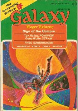 Imagen del vendedor de GALAXY Science Fiction: January, Jan. 1975 ("Sign of The Unicorn"; "Love Conquers All") a la venta por Books from the Crypt