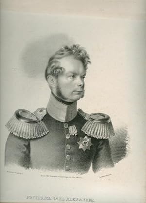 Imagen del vendedor de Portrt. Brustbild in Uniform, halbrechts. Original - Lithographie von F. Krger, Bildgre: 30 x 23 cm, Blattgre: 49 x 32 cm. a la venta por Antiquariat Michael Eschmann