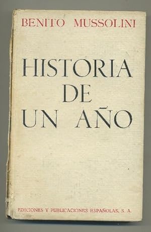 Seller image for HISTORIA DE UN AO for sale by Librera Raimundo