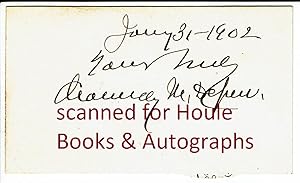 Signature and Date on Small Card