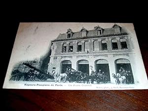 Carte Postale Ancienne - Sapeurs-Pompiers de Paris. Un Poste Central.