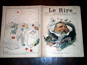 Seller image for LE RIRE - N226 - 4 mars 1899 - illustration en couleurs de la couverture Emile LOUBET par C.LEANDRE - Illustration en couleurs derniere page de AVELOT. for sale by JOIE DE LIRE