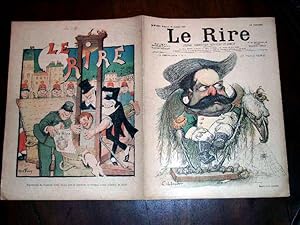 Imagen del vendedor de LE RIRE - N221 - 28 janvier 1899 - illustration en couleurs de la couverture Le Prince Victor .par C.LEANDRE, Illustration en couleurs derniere page de Abel Faivre a la venta por JOIE DE LIRE