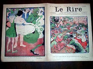 Seller image for LE RIRE - N223 - 11 fvrier 1899 - illustration en couleurs de la couverture Les masques par M. RADIGUET Illustration en couleurs derniere page de ROUBILLE for sale by JOIE DE LIRE