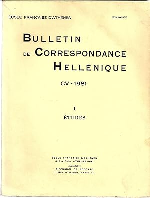 Bulletin de correspondance hellénique CV - 1981. I Etudes