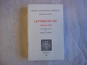 Imagen del vendedor de Lettres De 1587 L`annee Des Reitres. Texte Etabli et Annote Par James J. Supple. a la venta por Carmarthenshire Rare Books