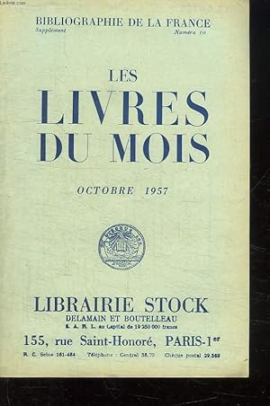 Seller image for LOT DE 3 CATALOGUES LIBRAIRIE STOCK. N 10 , 11 ET 12 OCTOBRE NOVEMBRE DECEMBRE 1957. for sale by Le-Livre