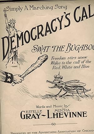 Swat The Bugaboo : Simply A Marching Song Democracy's Call - Vintage Sheet Music