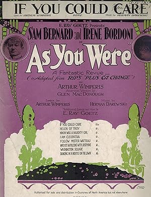 Immagine del venditore per If You Could Care - Vintage Sheet Music From As You Were venduto da ! Turtle Creek Books  !