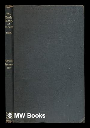 Imagen del vendedor de The Early Poetry of Israel in its Physical and Social Origins, by George Adam Smith a la venta por MW Books Ltd.