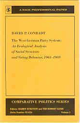 Bild des Verkufers fr The West German Party System: An Ecological Analysis of Social Structure and Voting Behavior, 1961-1969 zum Verkauf von Books on the Square