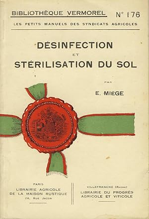 Seller image for Dsinfection et strilisation du sol for sale by Sylvain Par