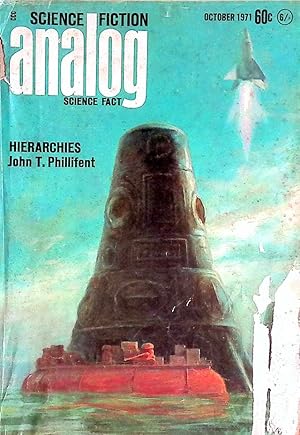 Bild des Verkufers fr Analog: Science Fiction, Science Fact: October 1971 zum Verkauf von Kayleighbug Books, IOBA