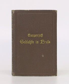 Seller image for Gedichte in Prosa. Aus dem Russischen von Wilhelm Lange. for sale by Antiquariat An der Rott Oswald Eigl