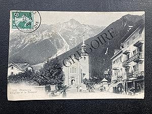 CHAMONIX-L'EGLISE ET LE BREVENT-CARTE POSTALE