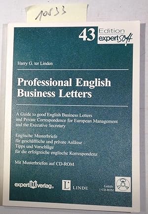 Bild des Verkufers fr Professional English Business Letters Mit Musterbriefen Auf CD-ROM zum Verkauf von Antiquariat Trger