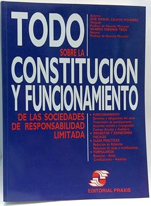 Image du vendeur pour Todo Sobre Constitucin Y Funcionamiento De Las S.R.L. mis en vente par SalvaLibros