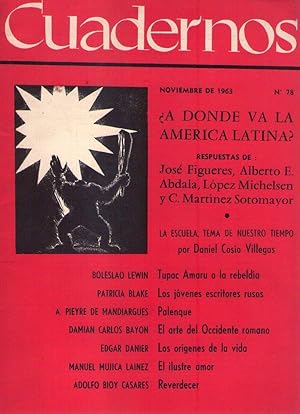 Seller image for CUADERNOS - No. 78 - Noviembre de 1963 for sale by Buenos Aires Libros