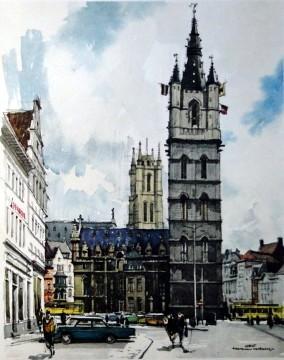 Image du vendeur pour Belfort en Sint Baafskathedraal. mis en vente par de KunstBurg