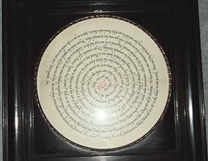 Bild des Verkufers fr 4  XIV  54 DEAR FRIDOLF": AN ORIGINAL SIGNED CALLIGRAPHIC ART WORK BY BYRON MACDONALD, IN THE FORM OF A LETTER TO FRIDOLF JOHNSON, PENNED IN UNCIAL, IN A CONCENTRIC CIRCLE SPIRALING OUT FROM THE CENTER TO THE EDGES. zum Verkauf von Blue Mountain Books & Manuscripts, Ltd.