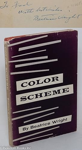 Imagen del vendedor de Color scheme; selected poems a la venta por Bolerium Books Inc.