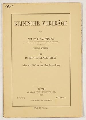 Imagen del vendedor de Ueber die Cholera und ihre Behandlung. a la venta por Antiq. F.-D. Shn - Medicusbooks.Com