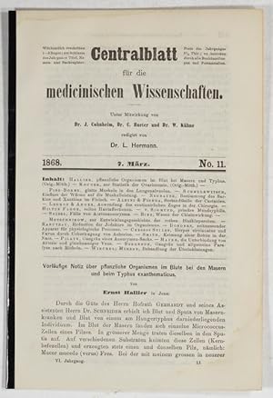 Bild des Verkufers fr Zur Statistik der Ovariotomie. Von Dr. Kocher, Docent der Chirurgie in Bern (p.163). zum Verkauf von Antiq. F.-D. Shn - Medicusbooks.Com