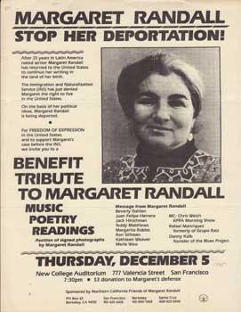Imagen del vendedor de Margaret Randall: Stop Her Deportation! a la venta por Wittenborn Art Books
