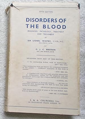 Imagen del vendedor de Disorders of the Blood - Diagnosis, Pathology, Treatment and Technique a la venta por Glenbower Books