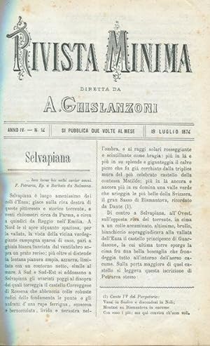 RIVISTA MINIMA - 1874 - diretta da ANTONIO GHISLANZONI (anno quarto dal n. 14 del 19 luglio al nu...