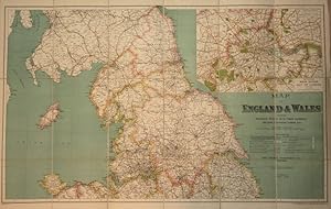 G.W. Bacon & Co. Canvas Backed Map of England and Wales (North Sheet)