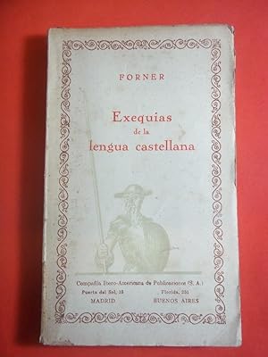 Bild des Verkufers fr EXEQUIAS DE LA LENGUA CASTELLANA. zum Verkauf von Carmichael Alonso Libros