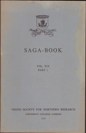 Seller image for SAGA-BOOK, Vol. XIX Part 1 for sale by OLD WORKING BOOKS & Bindery (Est. 1994)