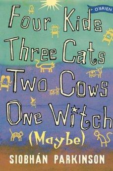 Four Kids, Three Cats, Two Cows, One Witch Maybe.