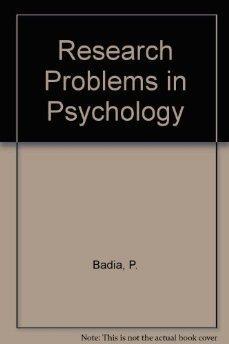 Research Problems in Psychology.